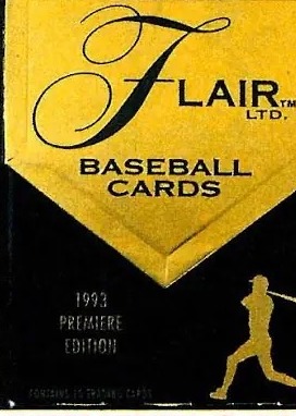 Flair Baseball 1993 Premiere Edition pack, the package Marvel Age compared with Marvel Flair