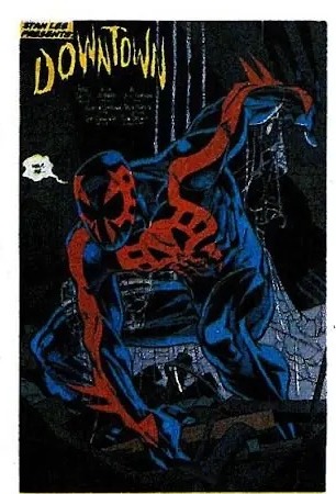 Spider-Man 2099 number 6 as printed in the comic, the first stage in Marvel Age