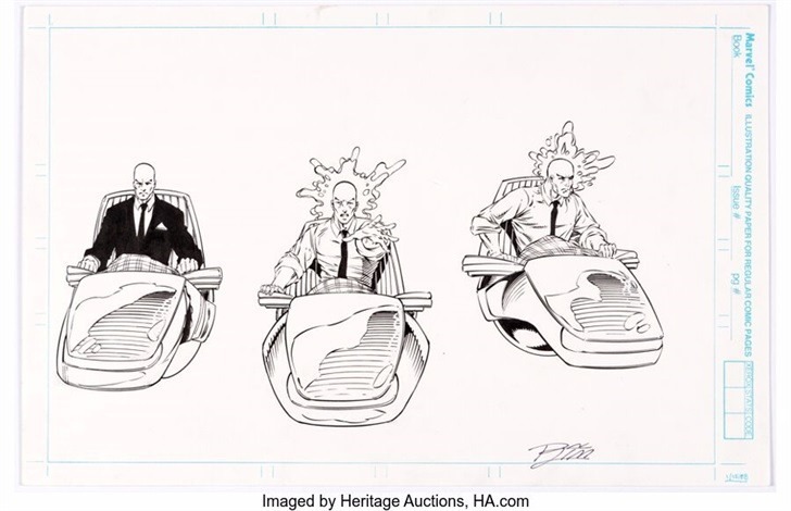 Ron Lim in-house Xavier sketch sheet