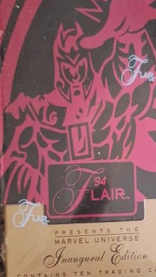 Sealed 1994 Flair Marvel pack with pink Magneto foil cover