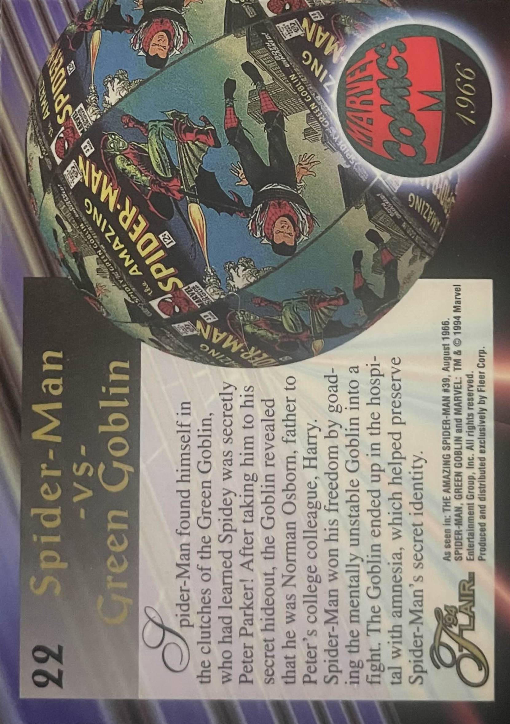 22 Spider-Man vs. Green Goblin (back)