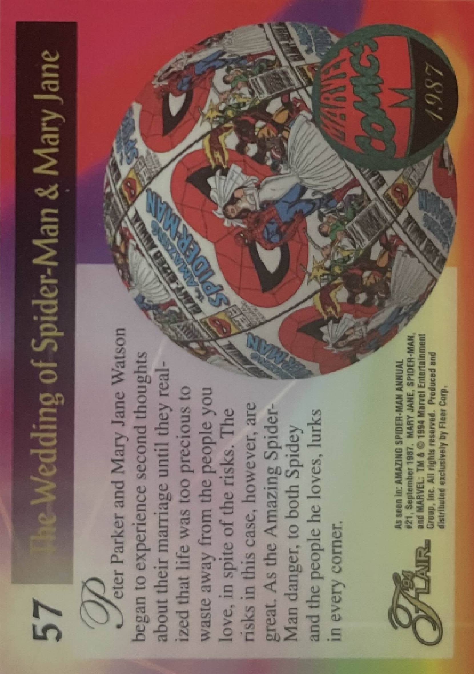 57 The Wedding (Spider-Man, Mary Jane) (back)